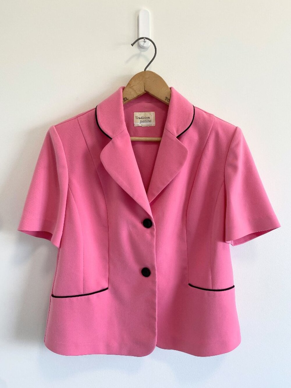 Vintage Bubblegum Pink Short Sleeve Blazer / Y2K